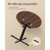 VASAGLE Dining Table, Small Round Kitchen Table for 4 People,