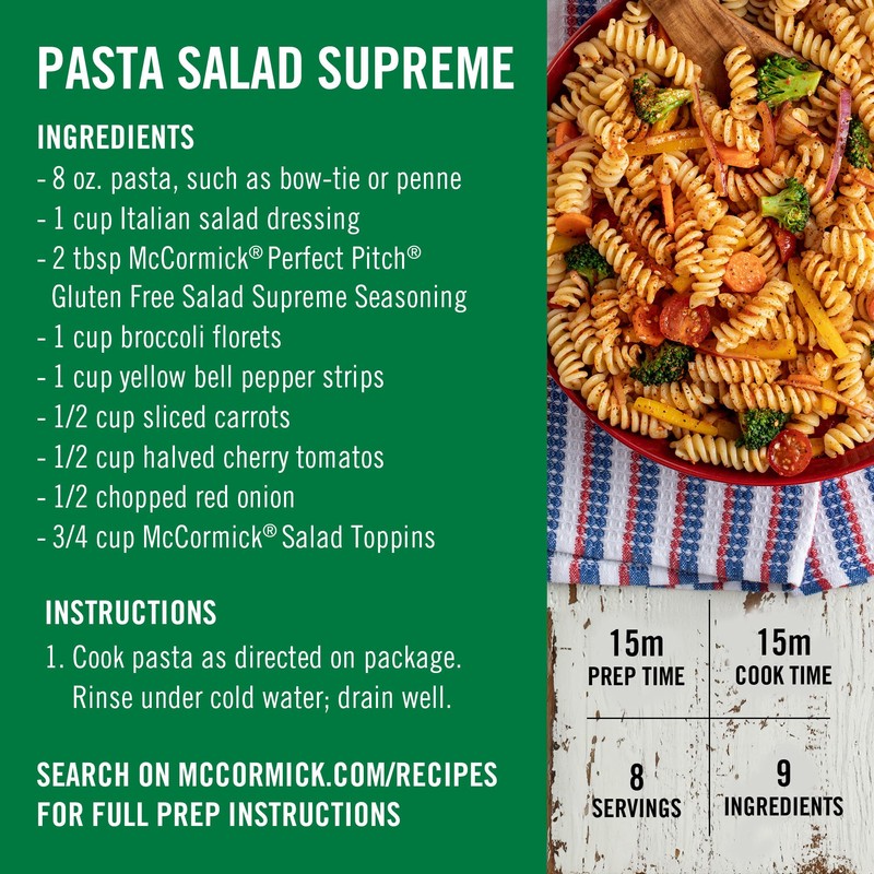 McCormick Perfect Pinch Salad Supreme Seasoning, 8.25 oz (Pack of