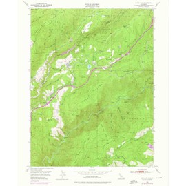 YellowMaps Dutch Flat CA topo map, 1:24000 Scale, 7.5 X 7.5 Minute, Historical, 1950, Updated 1976, 26.9 x 21.9 in - Tyvek