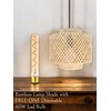 Natural Wicker Chandelier Bamboo Lamp Shade for Pendant Light-Light Fixtures