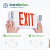 FREELICHT LED Exit Sign with Emergency Lights，Double-Sided Adjustable LED Emergency