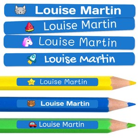 50 Customisable Mini Sticky Labels for Labelling Objects, Pens, Pencils, Dimensions: 4.2 x 0.5 cm