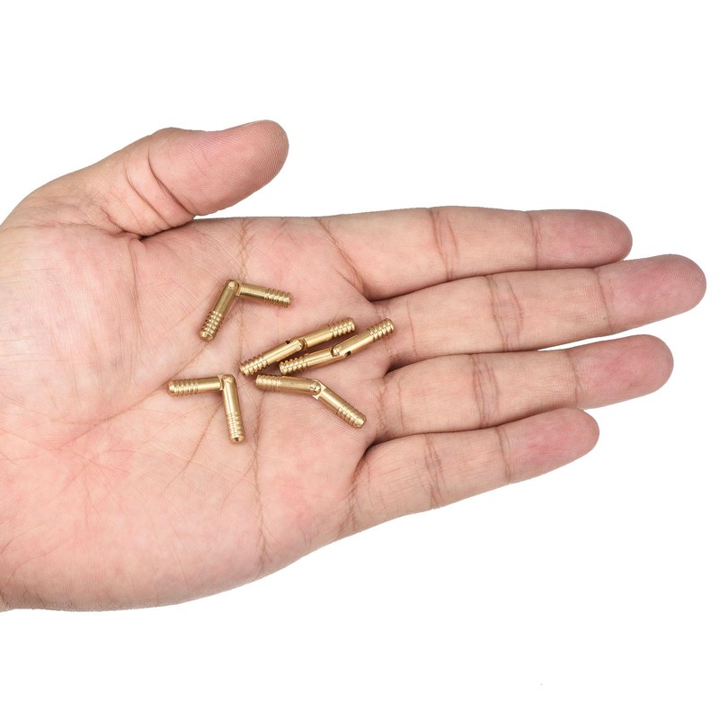 sourcing map 12Pcs Invisible Brass Barrel Hinge, 30x4mm Concealed Hinges,