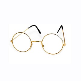 KBO13418 Glasses grandma/grandpa Gold without lenses