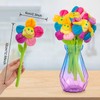 WOOPSOO 8 Pack Artificial Plush Flowers Colorful Curtain Buckle Tiebacks