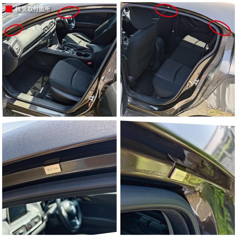 TERAISM PF-21M Pillar Force Neodymium Magnets, 4 Pieces, Car Item,