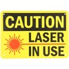 Caution: Laser in Use, 10 x 7 Inch, Black/Red on