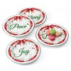 Pfaltzgraff Winterberry Red Ribbon Salad Plates, Set Of 4
