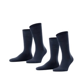 ESPRIT Men Basic Easy 2-Pack socks, 2 pairs, UK size 8.5-11 (EU 43-46), Blue, cotton mix - Skin friendly cotton, pressure free cuff, reinforced stress zones for optimum durability