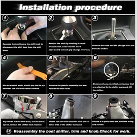 Fydun Gear Knob Cuff Holder Limiter Shifter Adapter Gear Head Buckle Stopper Universal for Car (Silver)