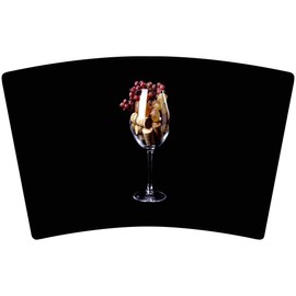 Mugzie 16 Ounce Stainless Steel Cocktail Shaker/Martini Shaker with Wetsuit Cover - Corks in a Wine Glass