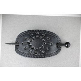 Perfect Hairstyle with Our Hair Accessories - Black Faux Leather Slide Hair Pin Stick Barrette Accessory Hairpin Fashionable Hair Accessory Hair Jewelry Accessories for Lady Women