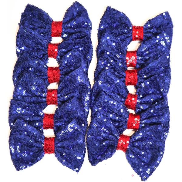 CLGIFT Set of 12 Sequin Bows, 5 Inches Large Glitter