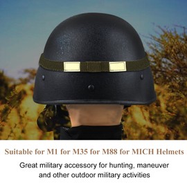 Helmet Strap,Reflective Helmet Band Cat Eyes Camo Strap Helmets Band for M1 M88 MICH Helmet (OD Green)
