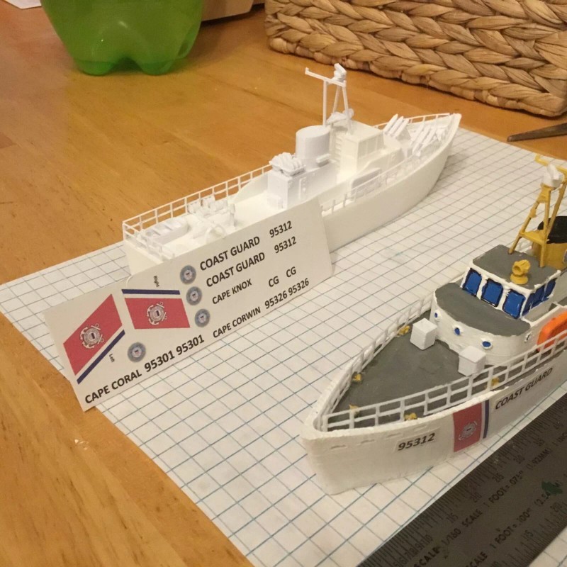 "Handmade" N scale U.S. Coast Guard 95 Foot Cutter ship