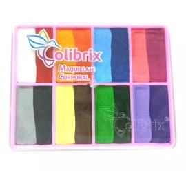 Colibrix Maquillaje Paletita Duos Base De Agua Arcoiris