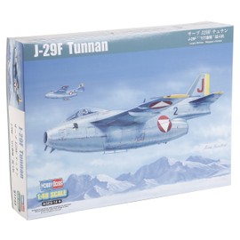 Hobbyboss 81745" J-29F Flying Barrel Plastic Model Kit, Grey, 1:48 Scale