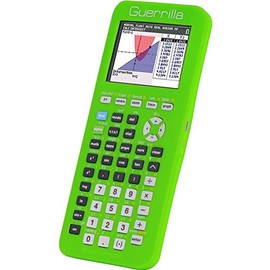 Guerrilla Silicone Case for Texas Instruments TI-84 Plus CE Color Edition Graphing Calculator With Screen protector and Graphing Ruler, Green