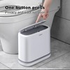 JOYBOS Bathroom Trash Cans,Adsorption Garbage Can with Press Type Lid,10L