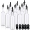 Tioncy 10 Sets 15oz Plastic Liquor Bottles with Pourers Sets