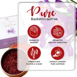 Pure Saffron Threads – (5.0 Gram Tin Pack) Handpicked Kashmiri Saffron, All-Red Tips with Strong Aroma & Rich Flavor, Ideal for Tea, Biryani, Paella, Rice, Desserts, Golden Milk & Risotto