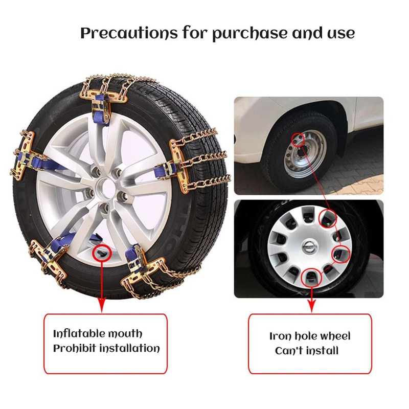 Aramox Snow Chain Car Anti Slip Tire Chains Cables Anti