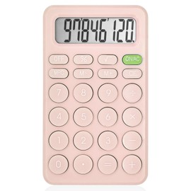 TuviKai Cute Pink 8-Digit LCD Calculator, Basic Four Function for Teachers & Students, Small & Sensitive, 5.5x3.2 inches