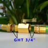 HQMPC Super Heavy Duty 3/4" Brass Shut Off Valve Garden