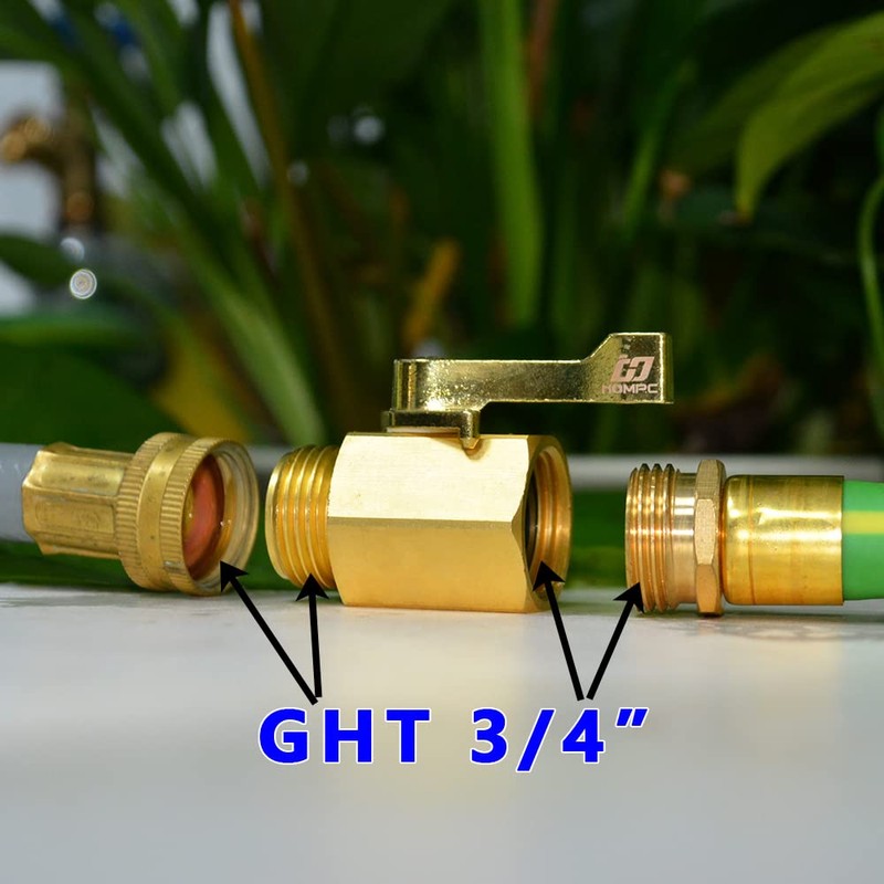 HQMPC Super Heavy Duty 3/4" Brass Shut Off Valve Garden