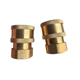 Pressure Washer Quick Connect Couplers, 1/4 Inch NPT Female, 5000 PSI, Brass, 2-Pack