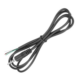 MECCANIXITY 3.5mm Male Jack to Bare Wire Open End Replacement TRS 4 Pole Stereo 1/8" Audio Cable Plug Jack for Earphone Headphone Cable Repair, 1m