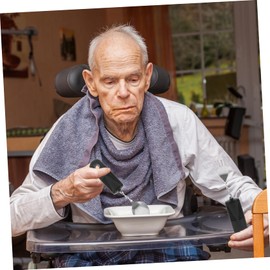 Generic 3pcs Anti-Shake Adaptive Cutlery Set for Elderly Stainless Steel Forks and Spoons Soft Rubber Grip Suitable for Disabled Adults and Rehabilitation Use