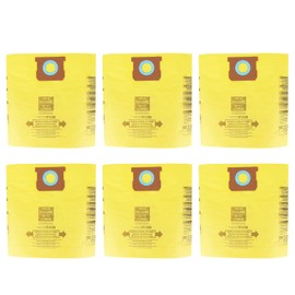 Vacuum Bags for Shop Vac 10-14 Gallon Type F and I - Dust Filter Bags for Shop Vac 90662 90672 9066200 9067200 906-62-00 9067211 VF2005 9066233 (6 Pack)