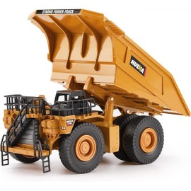 Gemini&Genius Construction Vehicle Dump Truck Toy 1/40 Scale Die-cast Site Metal Dumper Vehicle Alloy Model Toys for Kids and Decoration for House (Large 1-40 Truck Toy)