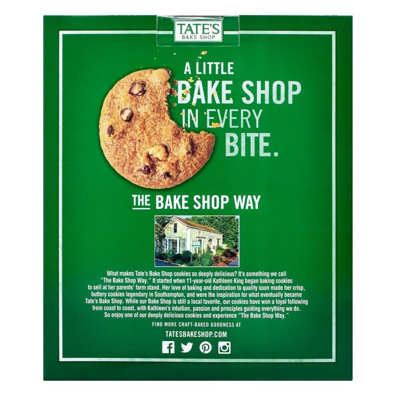 Tate's 1.31 Pound Cookie Crisp Chocolate Chip Cookies Buttery Crispy