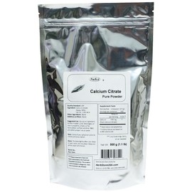 NuSci Calcium Citrate Powder Pure Bio-Available Form Calcium (500 Grams (1.1 lb))