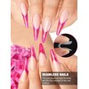 EBANKU 120P Dual Nail Forms System Dual Tips Nails with