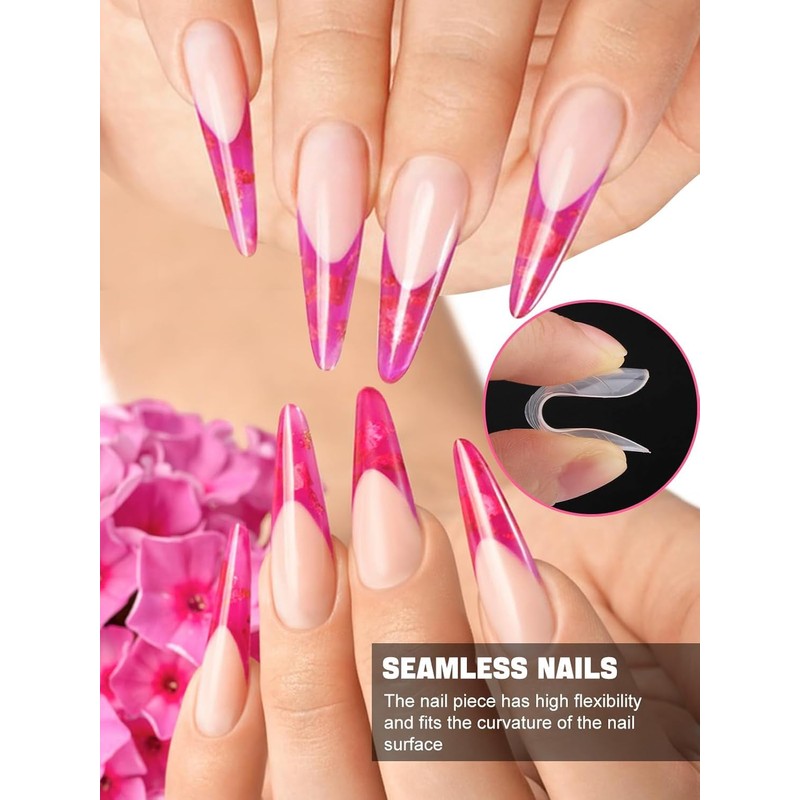 EBANKU 120P Dual Nail Forms System Dual Tips Nails with