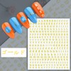 DFsucces 6 Pcs Alphabet Stickers English Letters Logo Glitter Upper