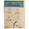Eco One Steel Reusable Straws With Cleaning Brush Dishwasher Safe