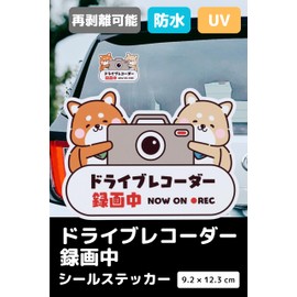 Morikuma Shoten Dash Cam Sticker Recording Car Sticker (Small Sticker)