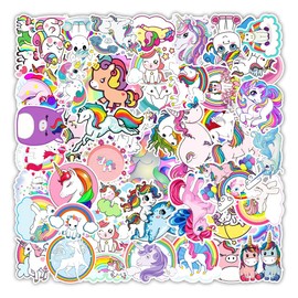YKKJ Vinyl Sticker Pack of 50 Waterproof Unicorn Graffiti Decal Sticker for Car Motorcycles Bicycle Skateboard Luggage Laptop Computer