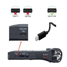 Master Cables 6 Foot USB Charging Cable Cord Compatible with Zoom H1n,Q2n,H8,F1, LiveTrak L-8 and Tascam DR-05X, DR-40X, DR-07X,DR-22WL,DR-44WL,DR-70D Mini Portable Handheld Audio Digital Recorders