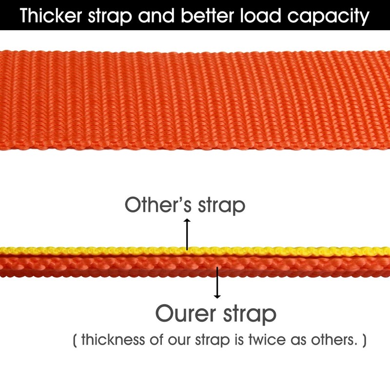 JCHL Tow Strap Heavy Duty with Hooks 2”x20’ 15,000LB Recovery