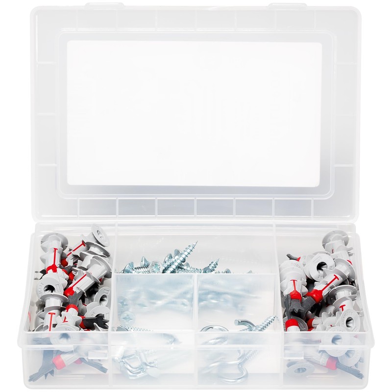 fischer Meister-Box DuoBlade, Practical Assortment Box with 77 DuoBlade Dowels,