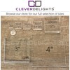 CleverDelights 1" Square Glass Tiles - 50 Pack - Clear