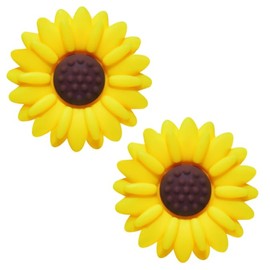 2pcs Yellow The Shape of A Small Daisy Silicone Knitting Needle Stoppers, Protectors Colorful Knitting Needle Caps for Knitting Sewing Quilting Crocheting DIY Art Project Knitting and Crochet