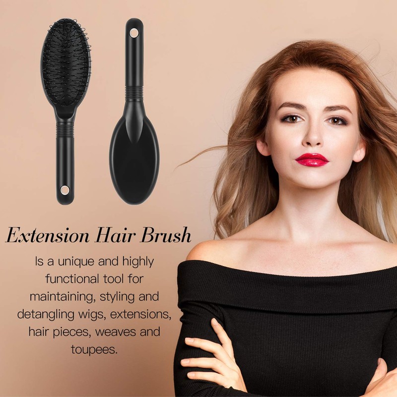 Juego de 2 cepillos de extensiones de cabello para peinar,