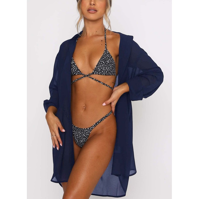 Traje de baño para mujer con cuello en V y