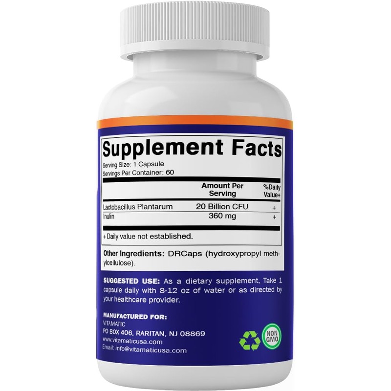 Vitamatic Lactobacillus Plantarum - 20 Billion per DR Capsule -